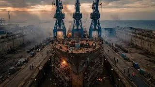 Inside a Mega Shipyard: How the World&rsquo;s Largest Ships Are Built Step by Step 🚢