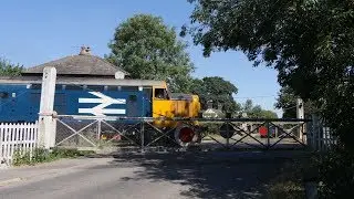 BR Large Logo 37407 & 37409 make some noise over Lingwood level crossing - 2P18