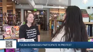 Tulsa business owners standing in solidarity with national protest against ICE