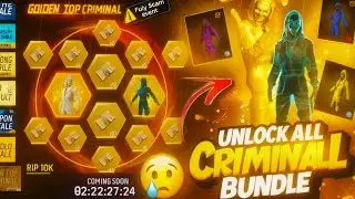 Unlocked All Criminal Bundle's Free Fire | NEW Golden Top Criminal Ring Event Free Fire