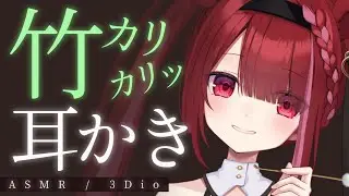 【ASMR/3Dio】無言で引っ掻く竹耳かき。カリカリ奥まで耳掃除。睡眠┆ Notalking┆囁き┆Earcleaning┆Whispering┆Vtuber【星めぐり学園/切熊ゆに】