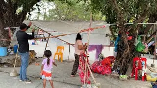 អាណិតណាស់ កូនចៅតូចៗ រត់ភៀសសឹកមកស្នាក់នៅវត្តអូរប្រាសាទ