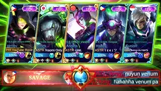 LESLEY NEW V.E.N.O.M SKIN!? | TOP GLOBAL V.E.N.O.M SQUAD VS TRASHTALKERS! (ENEMY SAVAGE US!😭) - MLBB