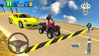 Suzuki King Quad Bike Driving on Mountain Road - ATV Bike Driver Simulator- Android Gameplay