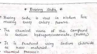 10TH SCIENCE || UNIT - 2 || BAKING SODA & WASHING SODA + PLASTER OF PARIS
