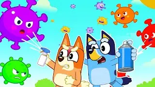 Attack of the Virus! 😱🦠 Bluey and Bingo&rsquo;s Epic Battle! 💥🧴 | Bluey Stories