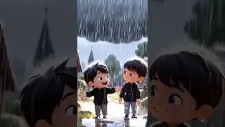 2 doat barish me bhige rahe hai or Maje kar rahe hai 🫂#shortvideo #3danimation #virlshort