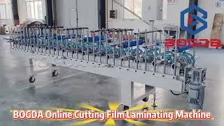 BOGDA Online Cutting Film Lamanating Machine For PVC Profiles #laminating #machine 