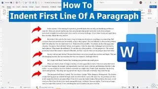How to Indent the first Line of a Paragraph in MS Word || How to Apply First-Line Indent in MS Word