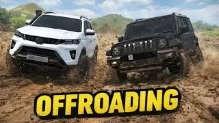 Mustang and fortuner or Scorpio offroading game 😱😆😱😆