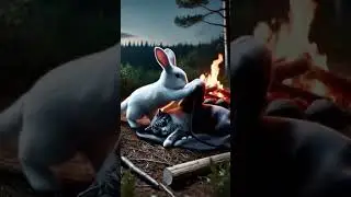 RABBIT HERO SAVES THE DAY! | Animal Rescue Story #rescue #rabbit #cat #cartoonkhazana