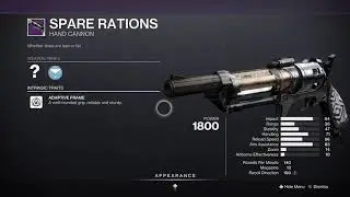 2 Minute God Roll: Spare Rations