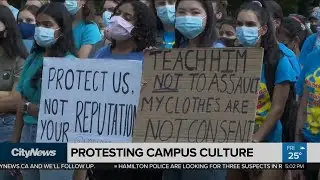Western University students march for survivors of sexual violence