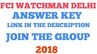 Fci Delhi Exam Answer Key 2018