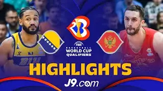 🇧🇦 Bosnia and Herzegovina vs 🇲🇪 Montenegro | J9 Basketball Highlights - #FIBAWC 2023 Qualifiers