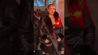 Rihanna at the AWGE Fashion Show tonight 🖤 📸:  hypebeast