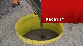 Pecafil&reg; used to form circular plain concrete foundations