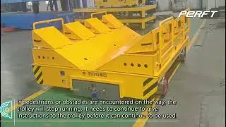 Heavy Load Coil Transfer Cart Battery Powered Flat Trolley
