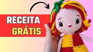 Amigurumi Receitas: Boneca Emília Grátis para Iniciantes