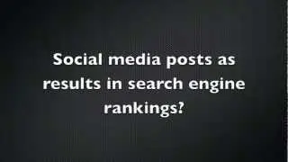 Social Media Posts Indexing In Search Engines: Video 1 of 3