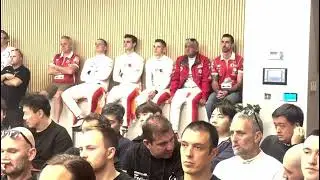 Ajith🇮🇳 with#AjithRedant Team members at pre race drivers briefing for#AsianCreventic 6 hoursrace at