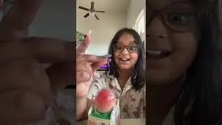 Trying viral peach ice cream!