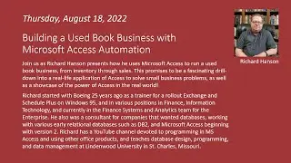 Building a Used Book Business with Microsoft Access Automation