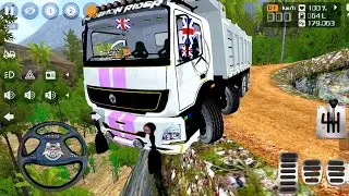 12 Wheel Tipper Ower loaded Truck Driving In Indian Offroad | Bus Simulator Indonesia | Bussid Mod 