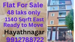 Flats For Sale Only 48 Lakhs || East 1140 Sft || Hayathnagar Near Bommalagudi || 9912788722 ||