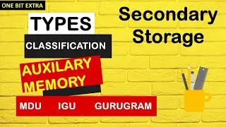 Secondary Storage | Types of Secondary Memory | Auxilary storage|Classification of secondary memory