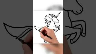 [Shorts] 🦄 How to draw a Unicorn | Step by step tutorial to draw Unicorn | Pencil to Palette