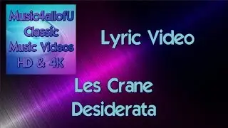Les Crane - Desiderata (The Lyric Video) 1971 Warner Brothers Single