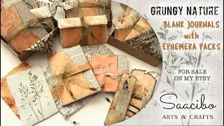 Grungy Nature Handmade Journals & Ephemera Packs #junkjournalfolios