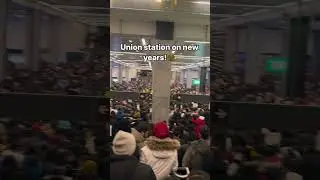 Union Station Flooded With Crowds Post-New Year Celebration in Toronto! #UnionStation #TorontoNews