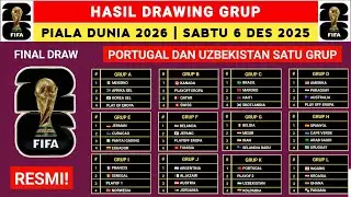 RESMI! HASIL DRAWING GRUP PIALA DUNIA 2026 - PORTUGAL VS UZBEKISTAN - PIALA DUNIA 2026