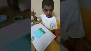 Acrylic painting for kids/Mini canvas painting / easy painting / #canvas painting  #kids art