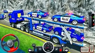 US Police Truck Car Transporter Driving - Police Trailer Truck Driver Simulator - Android GamePlay