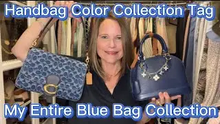 The Handbag Color Collection Tag Video - My Entire Blue Bag Collection (LV, Coach, TB, & Longchamp)!