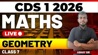 CDS 1 2026 Exam Maths Live - Geometry - Class 7