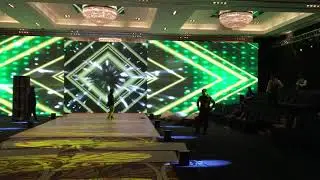 LED Screen floor to ceiling setup