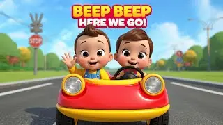 Beep Beep Here We Go 🚗 | Car Song for Kids | Nursery Rhymes & Baby Songs | Jolly Tunes