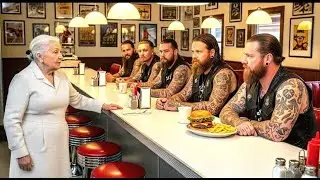 Пожилая женщина сказала байкерам Hells Angels «Здравствуйте, сэр, у моей дочери ТАКАЯ ЖЕ татуировка