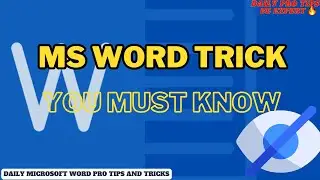 MS Word Trick You Must Know | Microsoft Word Tips & Word Shortcut