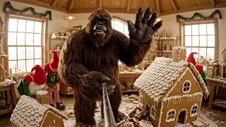 Bigfoot's Gingerbread Icing Chaos at the North Pole