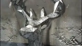 soldadura de acero inoxidable (low poly deer welding on stainless steel)#world #diy #handmade