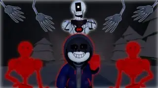 Sans Funny Boss Rush Dust Sans.EXE & Help_Tale Papyrus [Showcase/Gameplay]