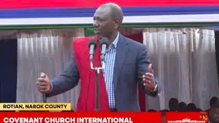 RUTO DESTROYING OPPOSITION COMPLETELY ATTENDING CHURCH SERVICE IN NAROK 