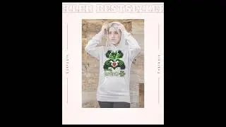 Baumwolle Hoodie, Dr&uuml;ck dich mal zu mir!, Weihnacht, Grinchmas.