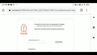 CMA Foundation Dec 2020 Results Declared