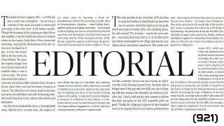 # 10 | 110 wpm | The Hindu Editorial Dictation | 921 words